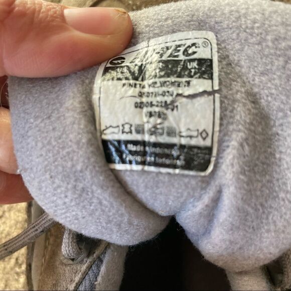 Hi-Tec Women’s Gray and Blue Suede Leather Hiking Walking Boots Size 9.5 - Picture 12 of 16